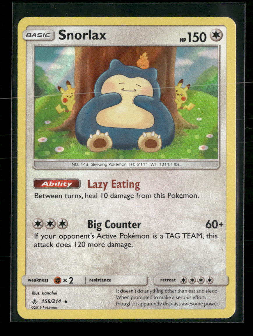 SM - Unbroken Bonds Snorlax #158/214