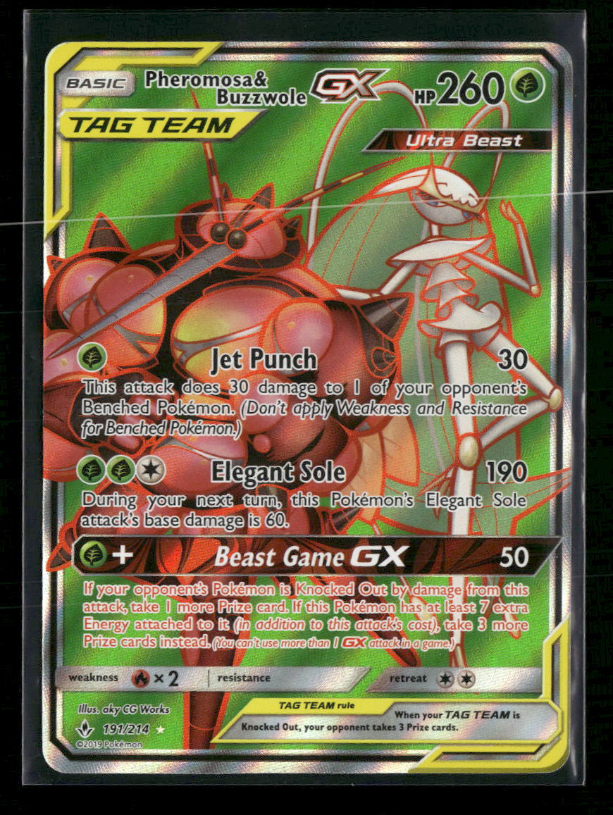 SM - Unbroken Bonds Pheromosa & Buzzwole GX (191) (Full Art) #191/214