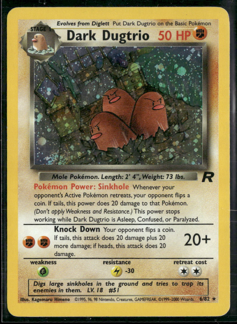 Team Rocket Dark Dugtrio (6) #06/82