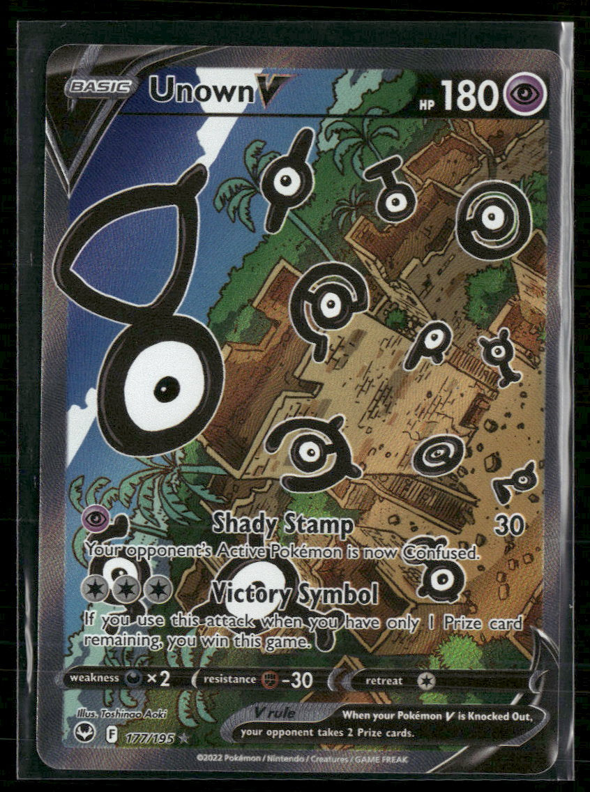 SWSH12: Silver Tempest Unown V (Alternate Full Art) #177/195