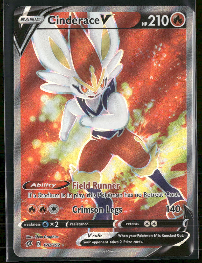 SWSH02: Rebel Clash Cinderace V (Full Art) #178/192