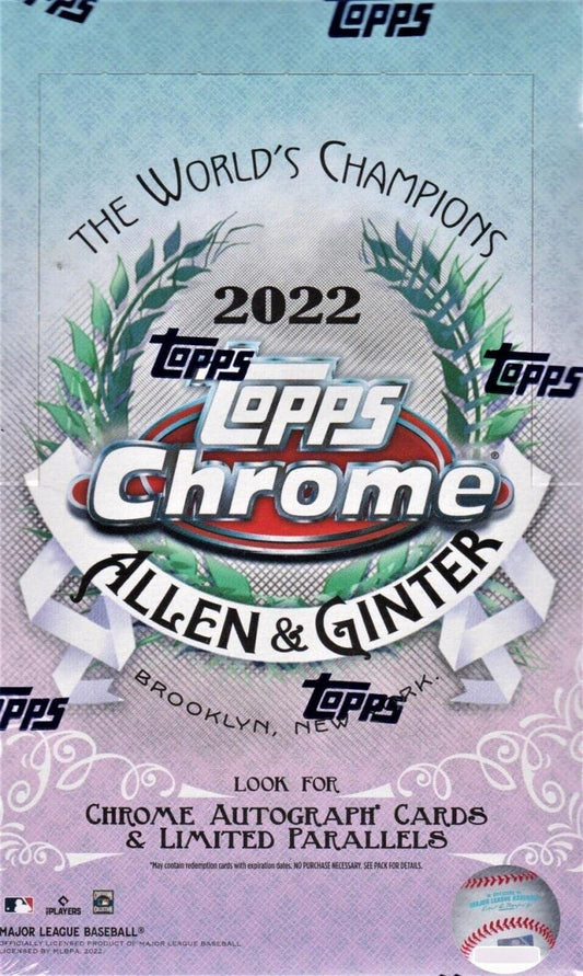 2022 Topps Allen & Ginter Chrome Baseball Hobby Box SINGLE PACK