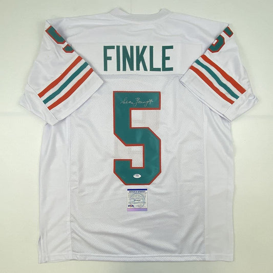 Autographed/Signed Sean Young Ray Finkle Miami White Ace Ventura Movie Football Jersey PSA/DNA COA