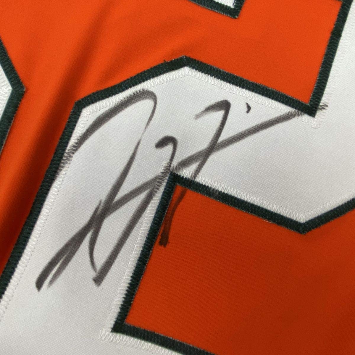 Autographed/Signed Ray Lewis Miami Orange College Football Jersey JSA COA