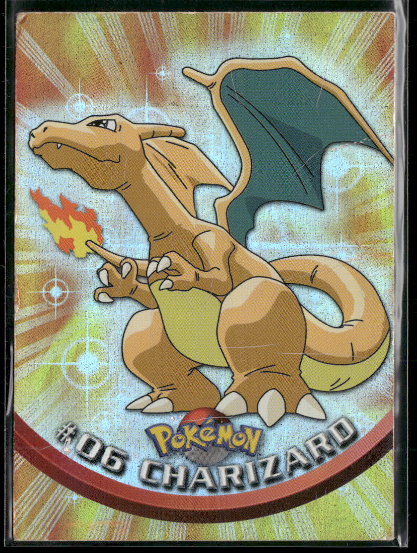 1999 Topps Pokemon TV Animation Edition Series 1 Charizard #6 (Damaged)