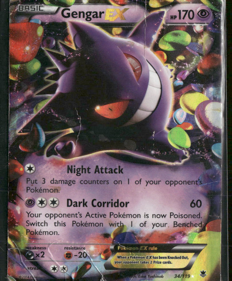 XY - Phantom Forces Gengar EX #34/119 (Damaged)