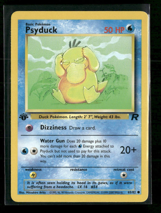 Team Rocket Psyduck 1st Edition #65/82