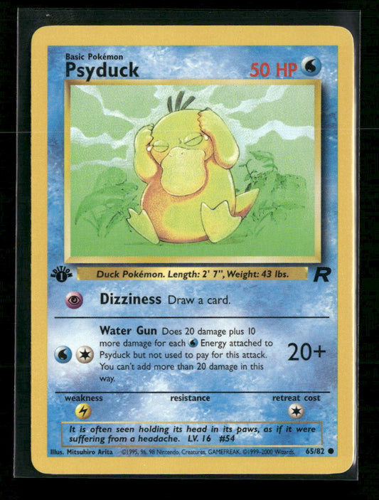 Team Rocket Psyduck 1st Edition #65/82