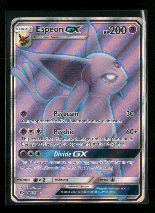 SM Base Set Espeon GX (Full Art) #140/149 *Damaged*