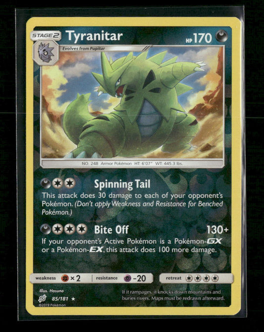 SM - Team Up Tyranitar Reverse Holo #85/181
