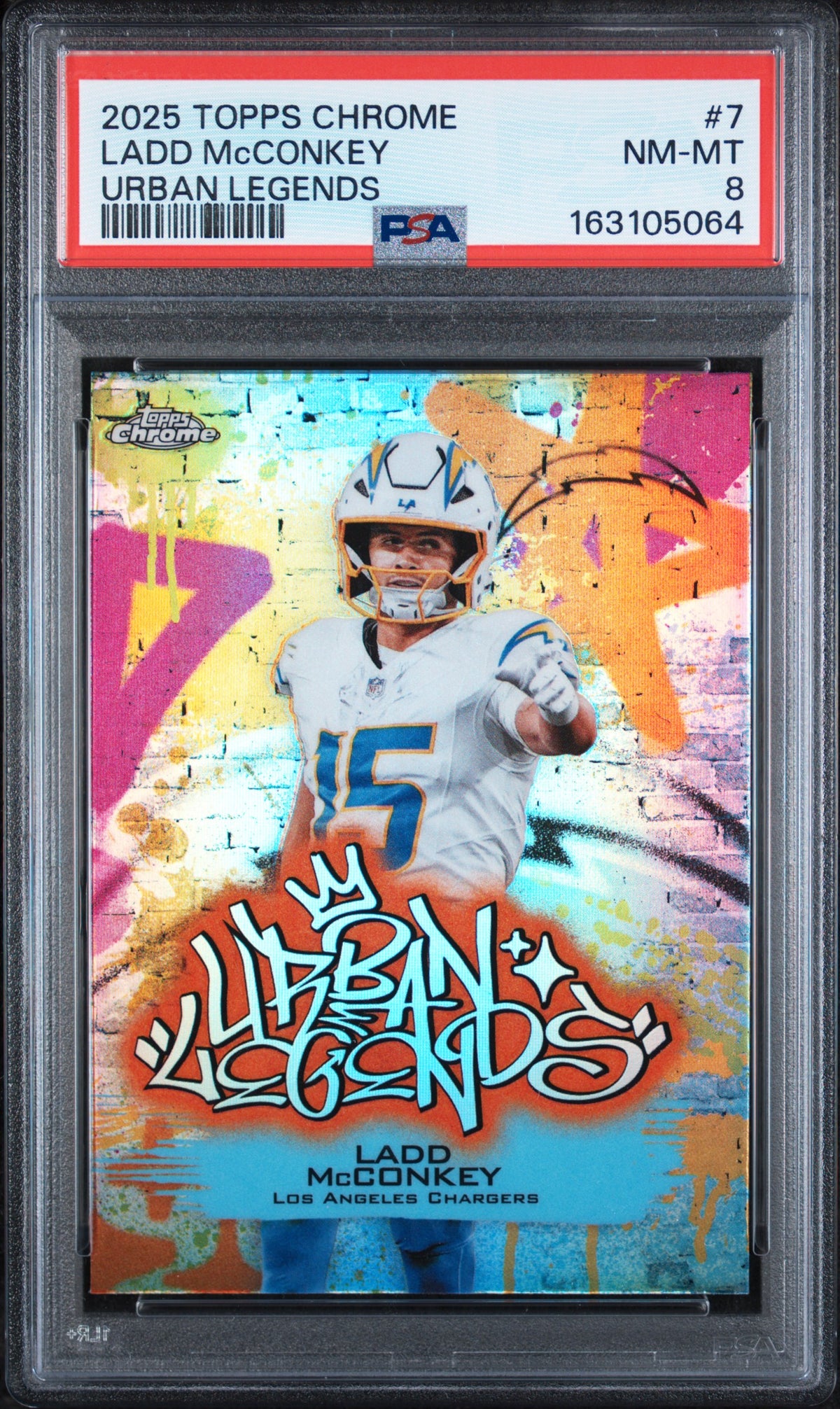 2025 Topps Chrome Urban Legends Ladd Mcconkey 8 PSA #7
