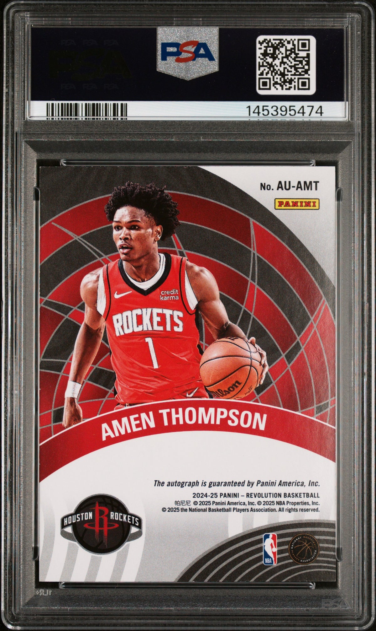2024 Panini Revolution Autographs Amen Thompson 9 PSA #AUAMT