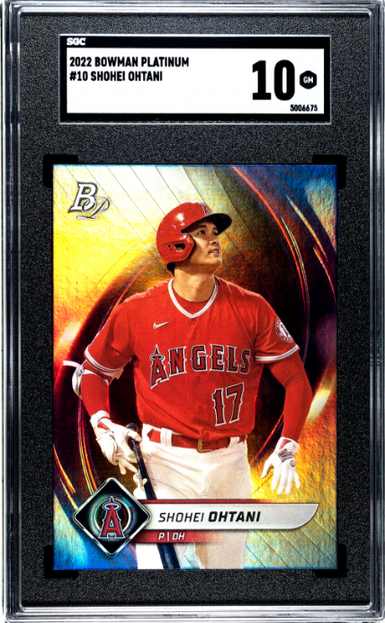 2022 Bowman Platinum Shohei Ohtani 10 SGC #10