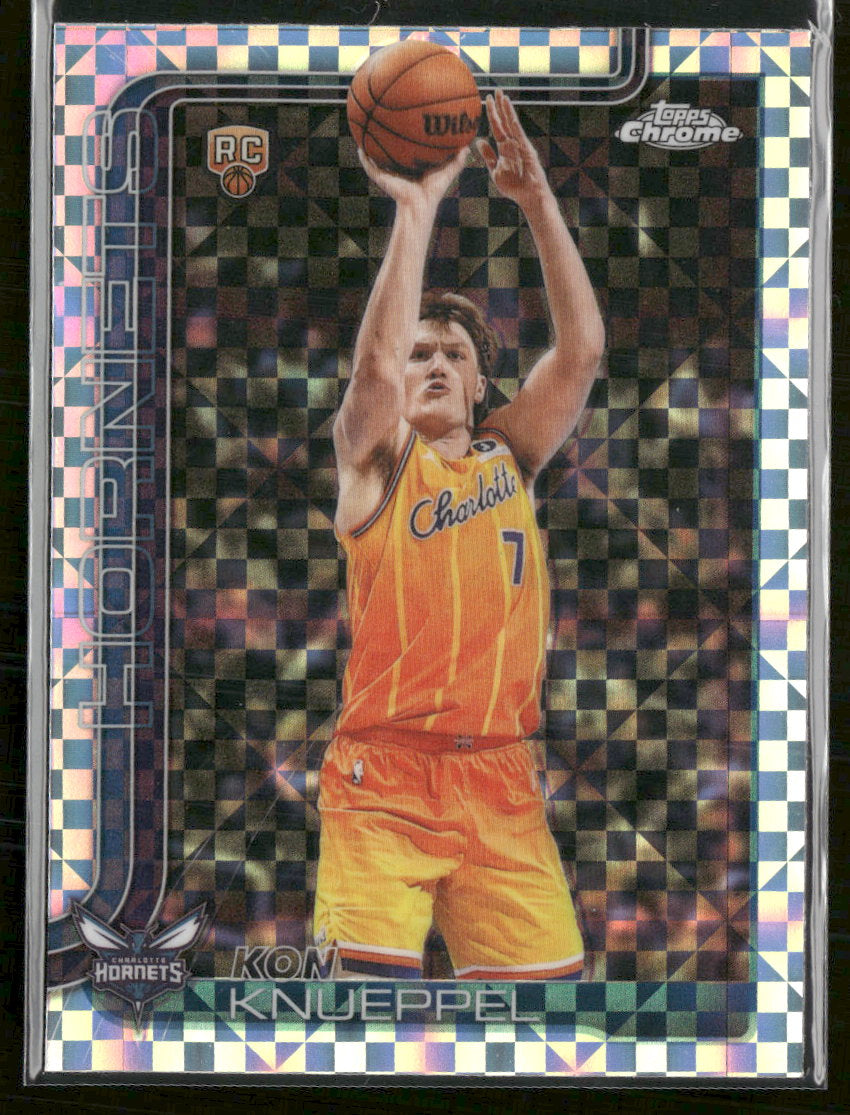 2025-26 Topps Chrome Update X-Fractor Kon Knueppel RC #154