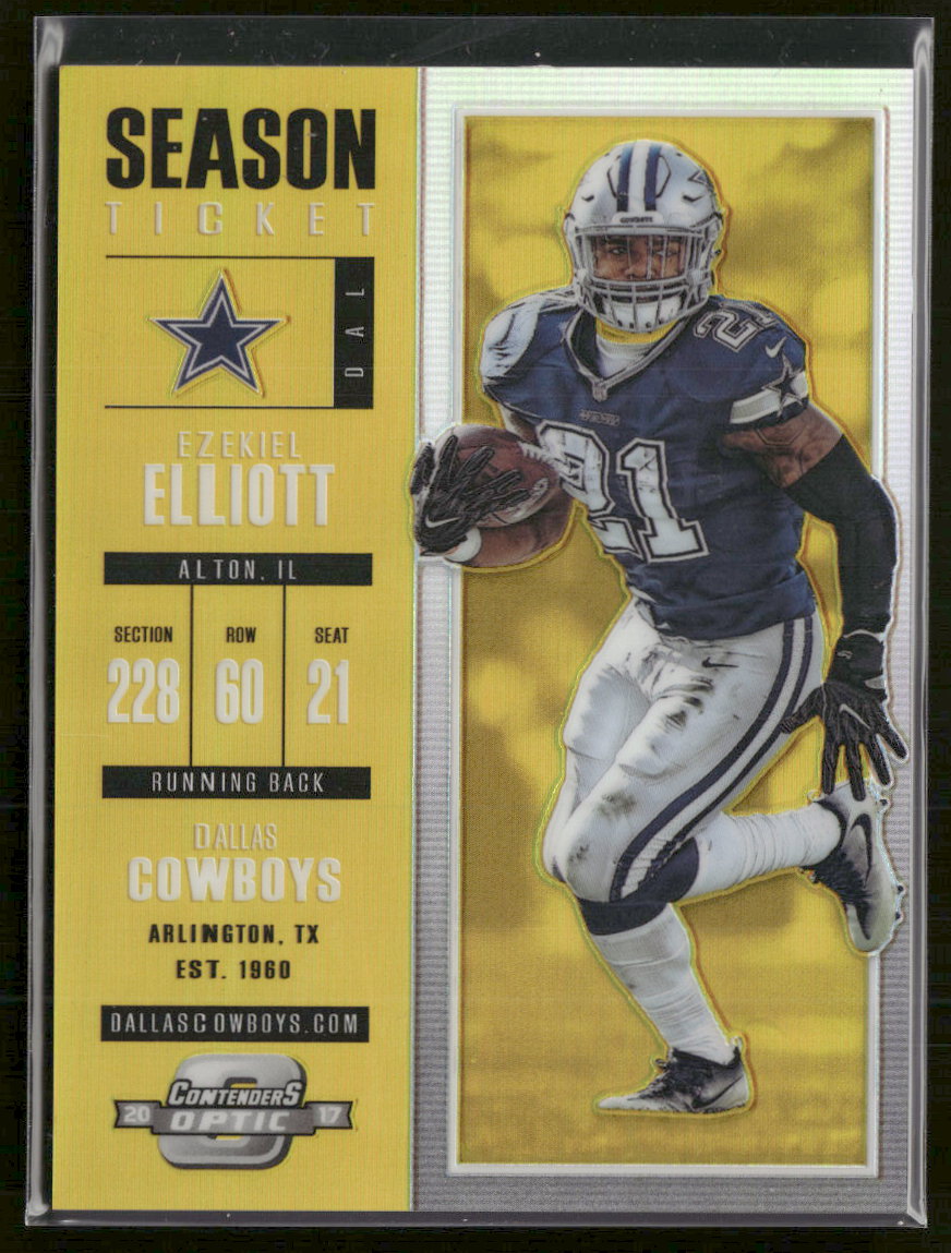 2017 Panini Contenders Optic Gold Ezekiel Elliott #/10 #70