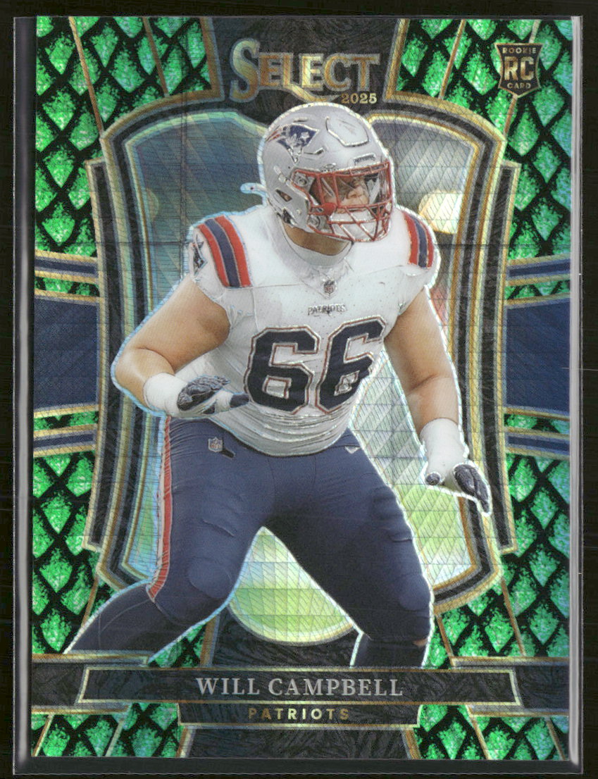2025 Panini Select Will Campbell Dragon Scale RC  /50 #179