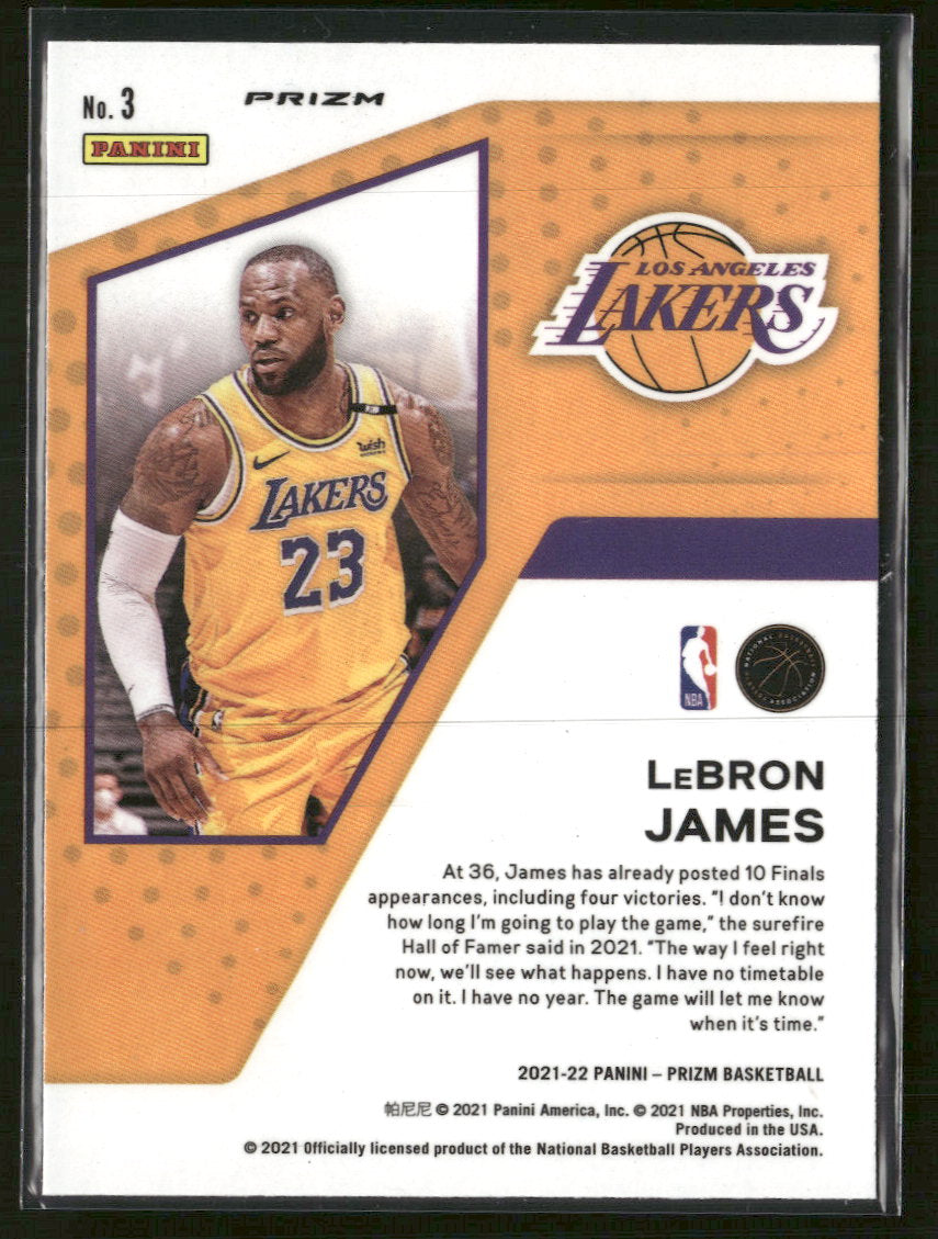 2021-22 Panini Prizm Mindset Fast Break LeBron James #3