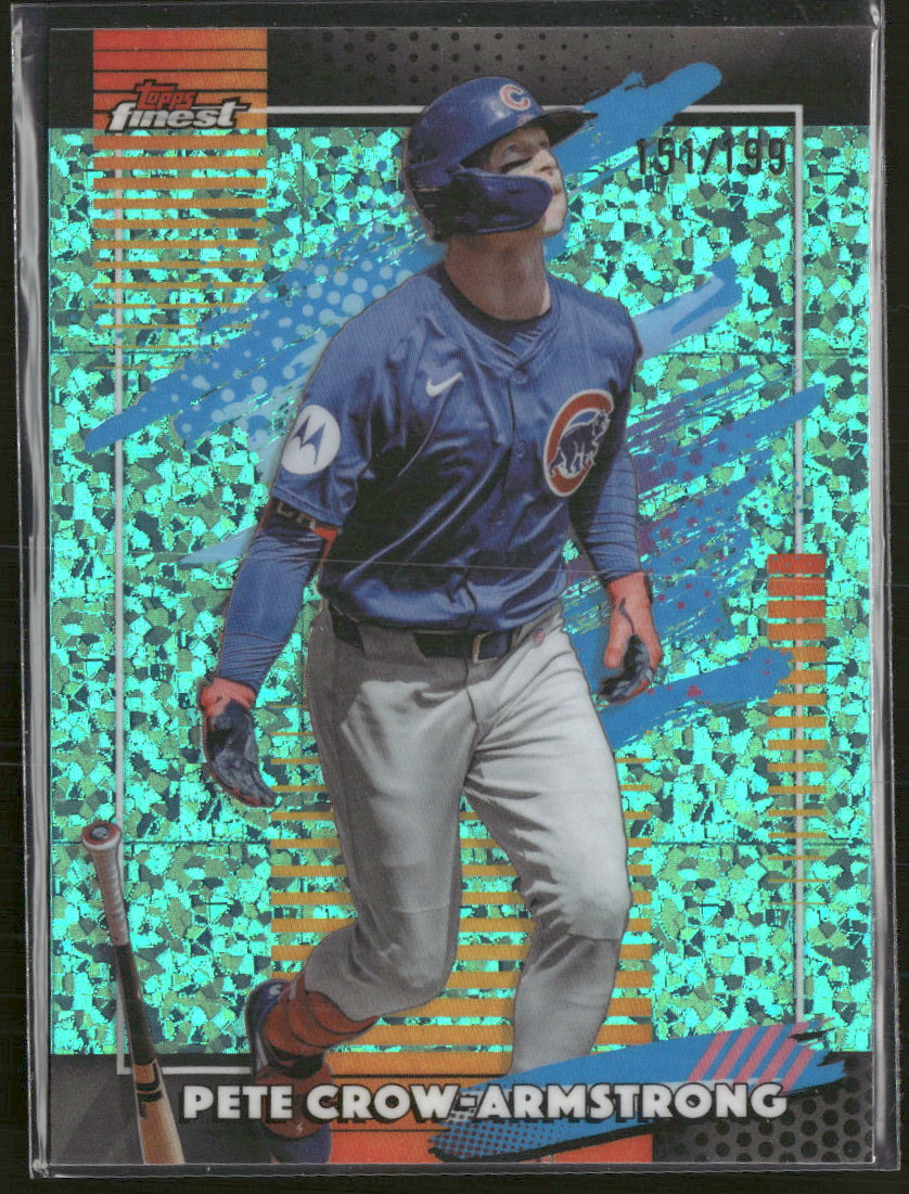 2026 Finest Aqua Mini-Diamond Refractors Pete Crow-Armstrong #/199 #189