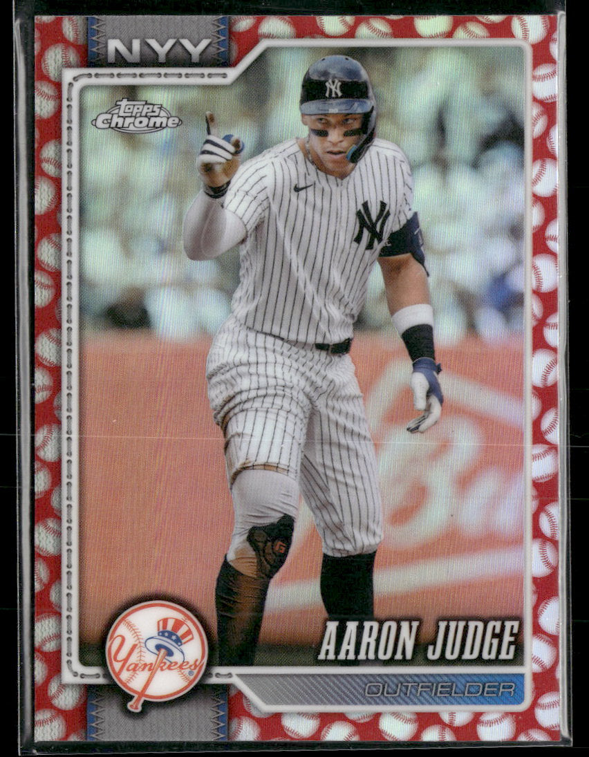 2026 Topps Chrome Baseball Seams Refractors Aaron Judge #100