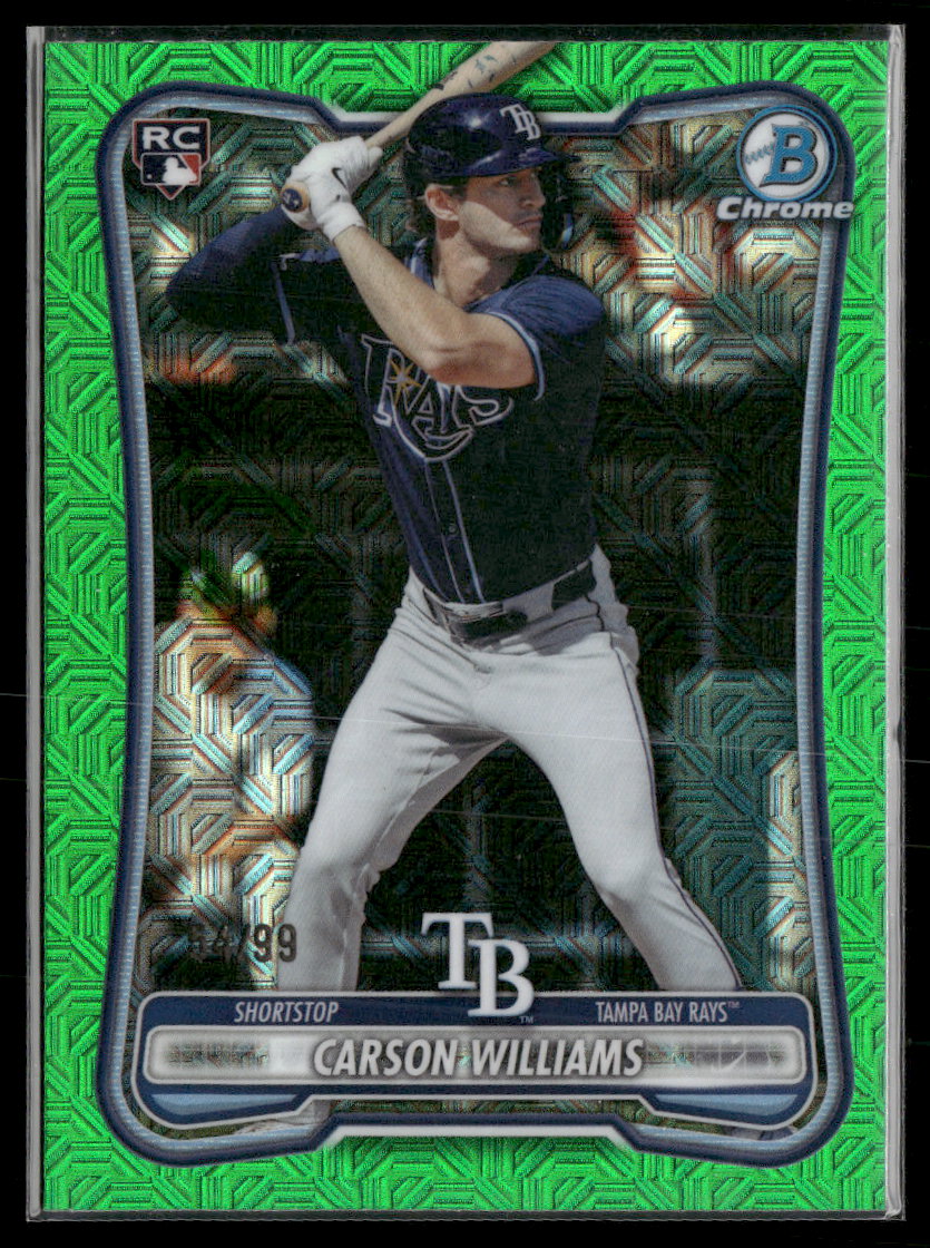 2026 Bowman Chrome Mojo Green Refractors Carson Williams RC #/99 #39