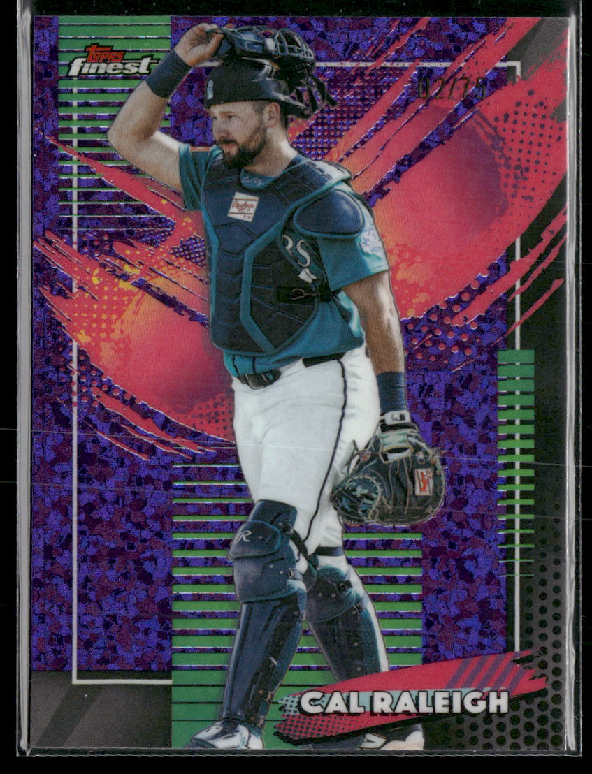 2026 Finest Purple Mini-Diamond Refractors Cal Raleigh #/75 #208