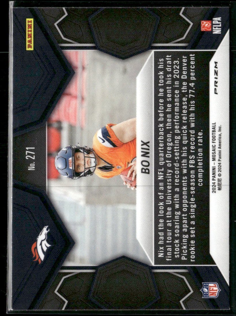 2024 Panini Mosaic Mosaic Camo Pink Bo Nix #271
