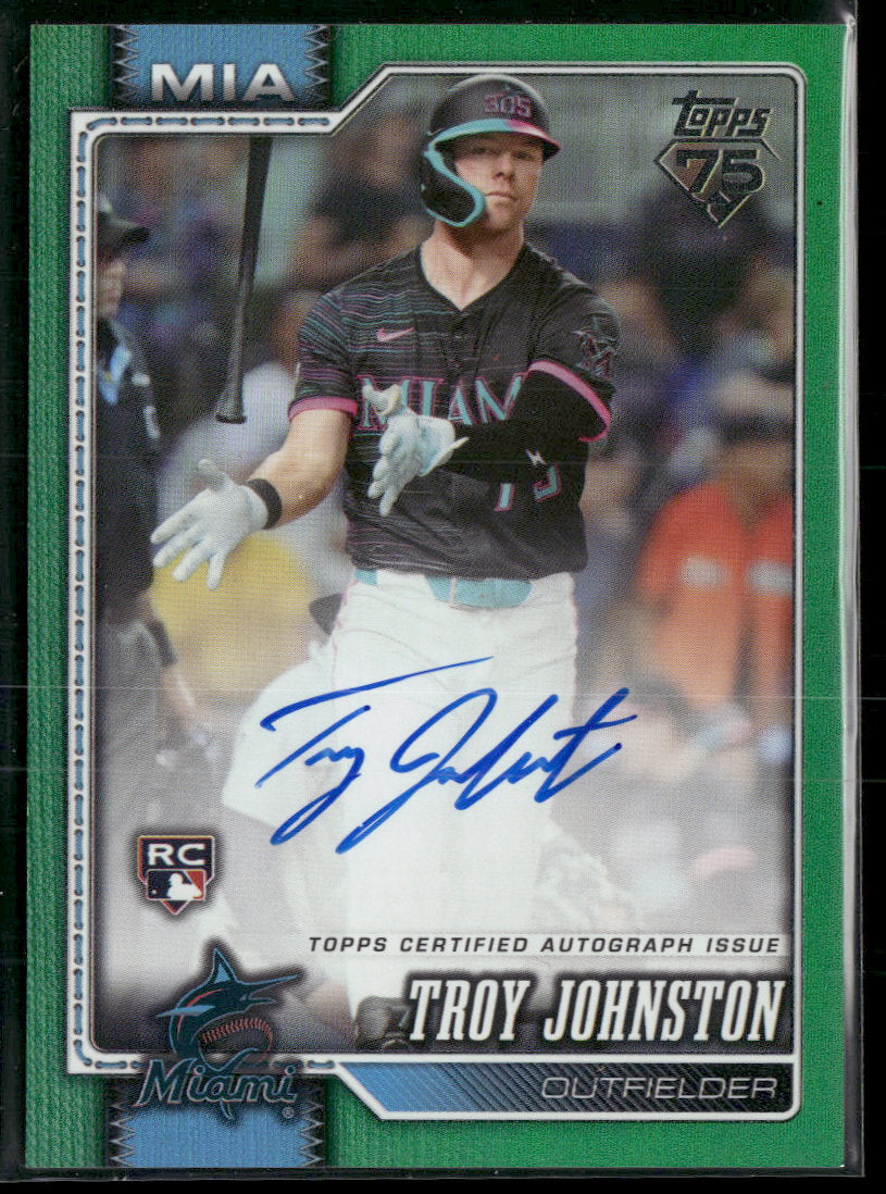 2026 Topps Flagship Real One Autographs Green Foil Troy Johnston #/99 AU #317