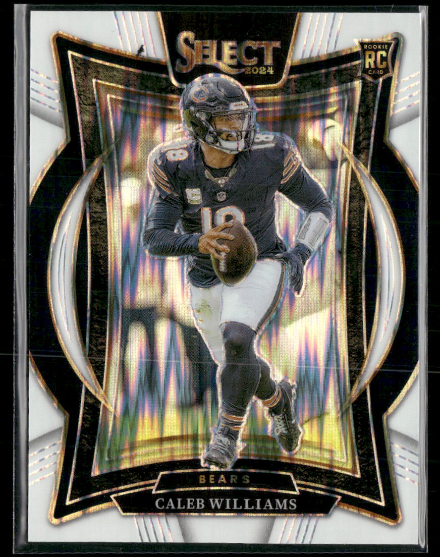 2024 Panini Select White Prizm Shock Caleb Williams RC #/199 #25