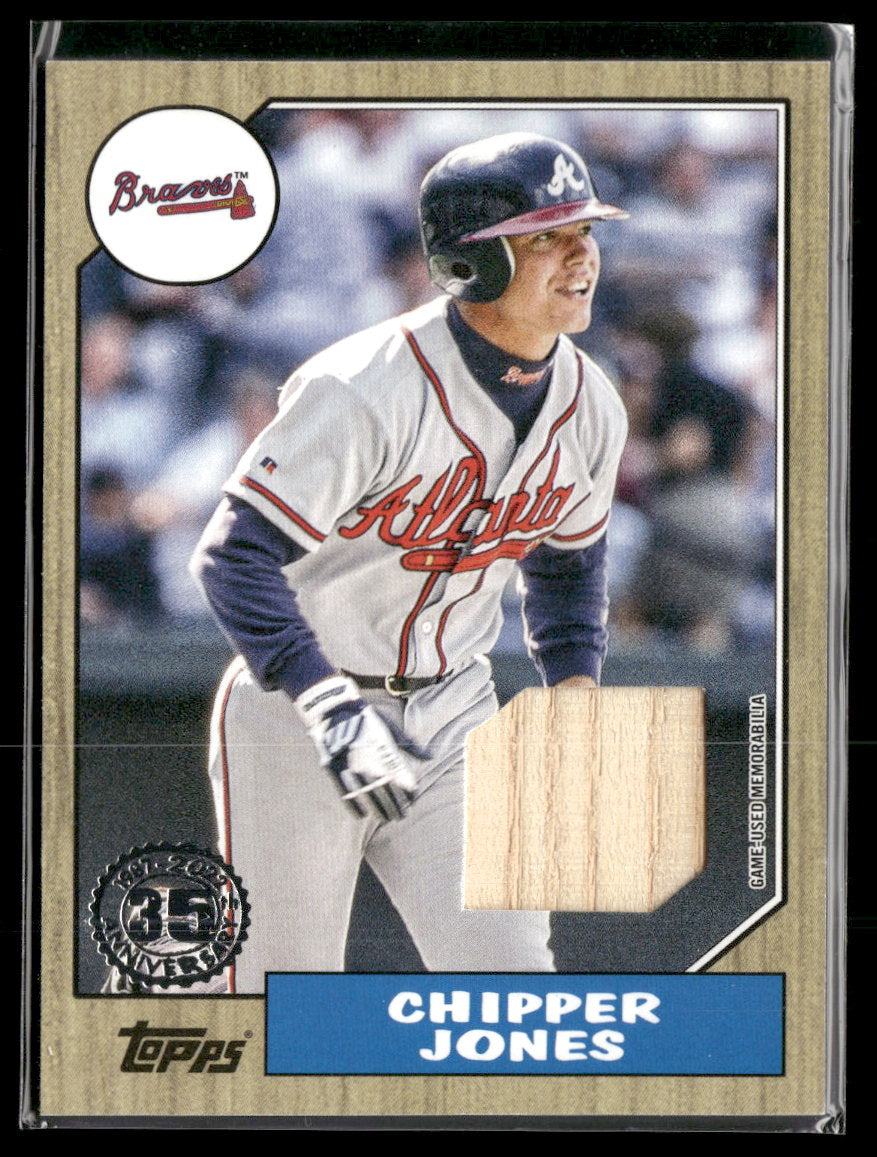 2022 Topps 1987 Topps Baseball 35th Anni Relics (Series One) Chipper Jones