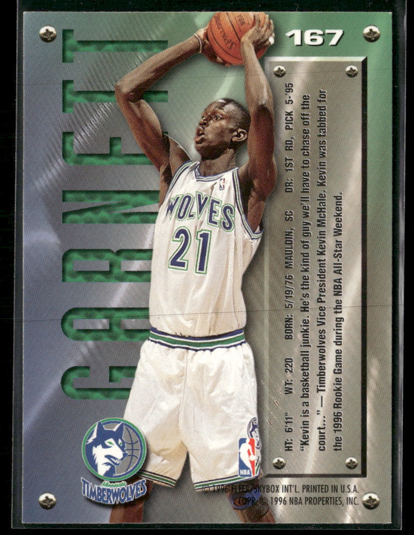 1995-96 Metal Kevin Garnett RC #167