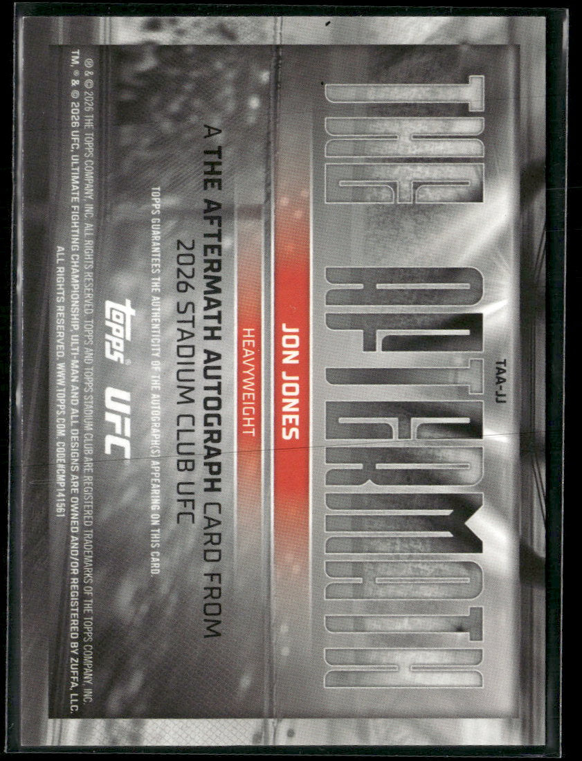 2026 Stadium Club UFC The Aftermath Autographs Jon Jones AU #TAA-JJ