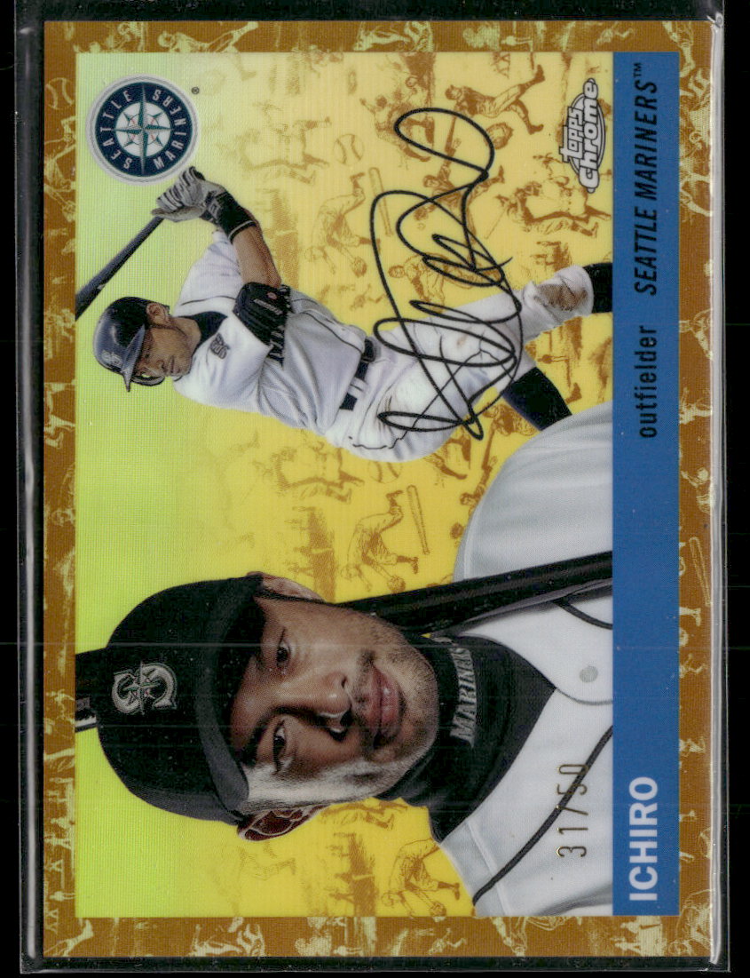 2025 Topps Chrome Platinum Toile Cream / Gold Refractors Ichiro #/50 #204