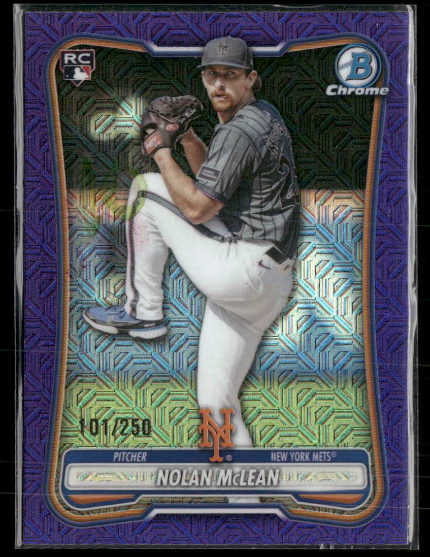 2026 Bowman Chrome Mojo Purple Refractors Nolan McLean RC #/250 #85