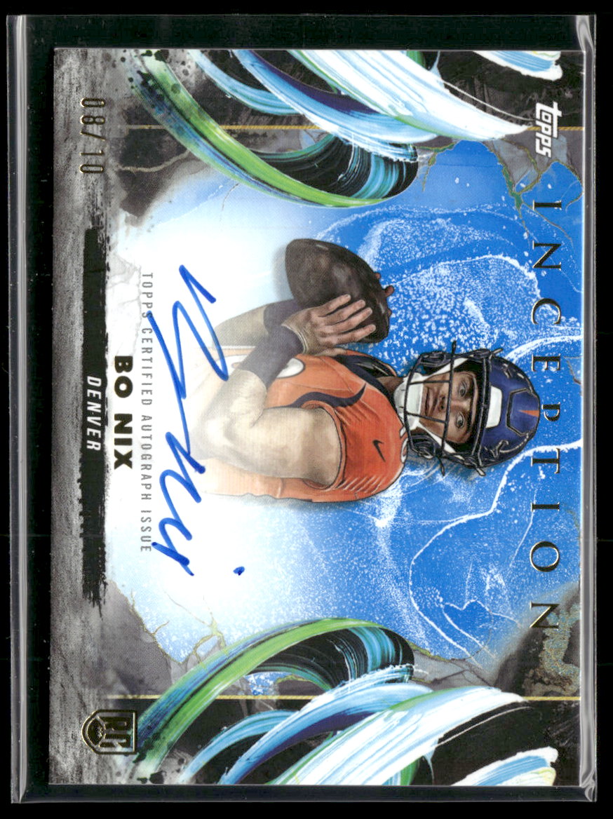 2024 Topps Inception Rookie Autographs Variations Blue Bo Nix #/10 AU #RAV-BN