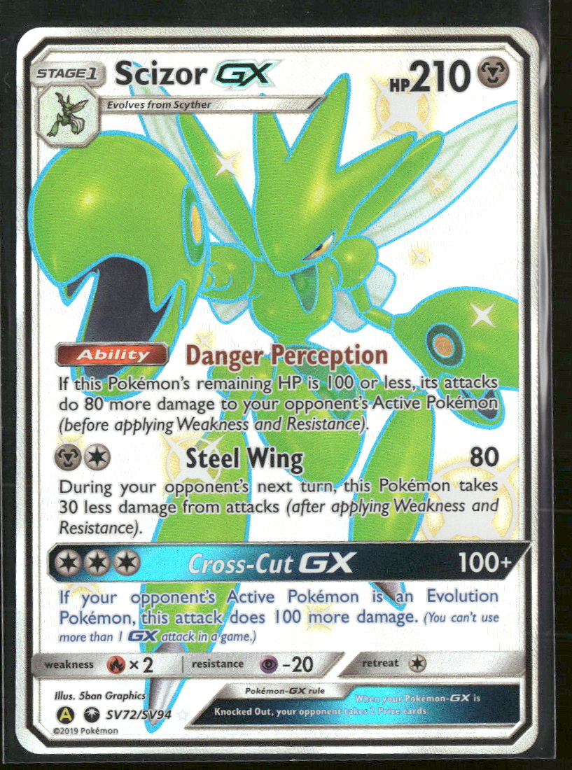 Hidden Fates: Shiny Vault Scizor GX #SV72/SV94