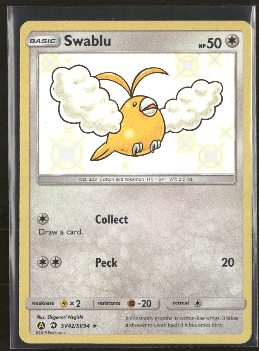 Hidden Fates: Shiny Vault Swablu #SV42/SV94