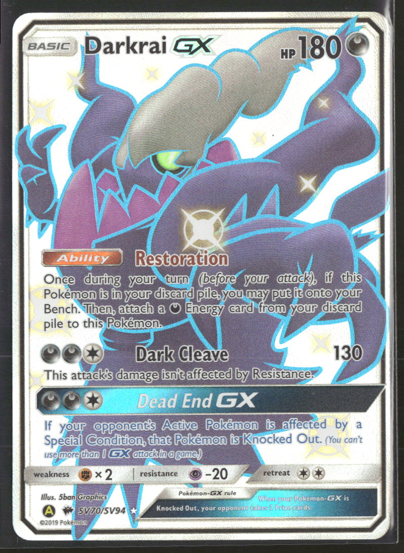 Hidden Fates: Shiny Vault Darkrai GX #SV70/SV94