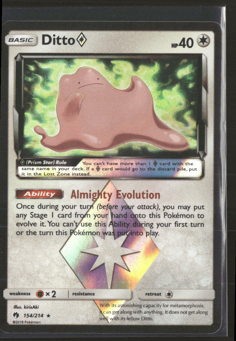 SM - Lost Thunder Ditto Prism Star #154/214