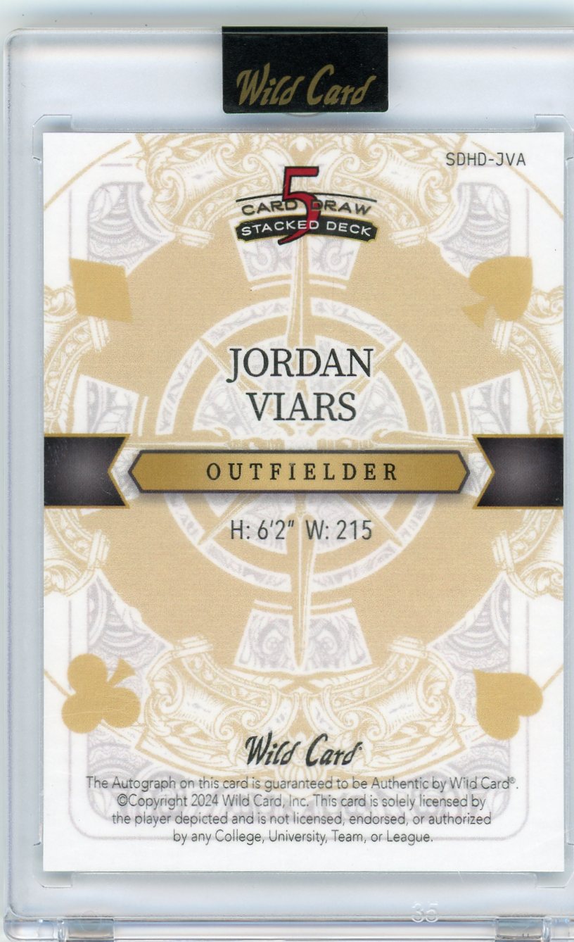 2024 Wild Card 5 Card Draw Platinum 1/1 Jordan Viars #SDHD-JVA