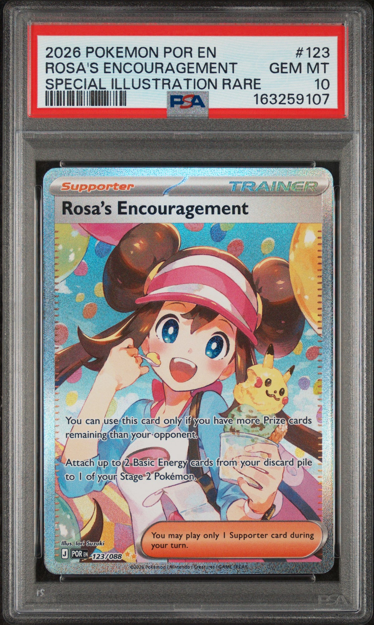 2026 Pokemon Perfect Order Special Illustration Rare Rosa'S Encouragement 10 PSA