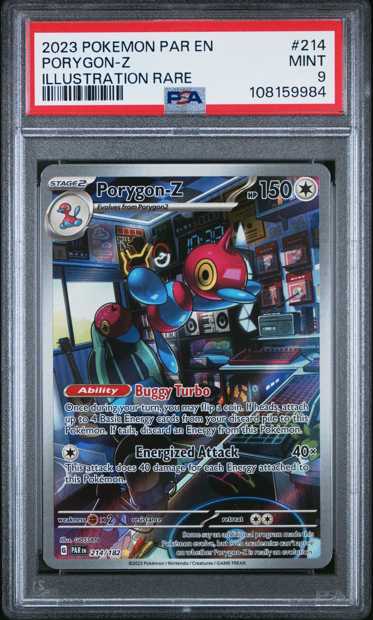 2023 Pokemon Par En-Paradox Rift Illustration Rare Porygon-Z 9 PSA #214