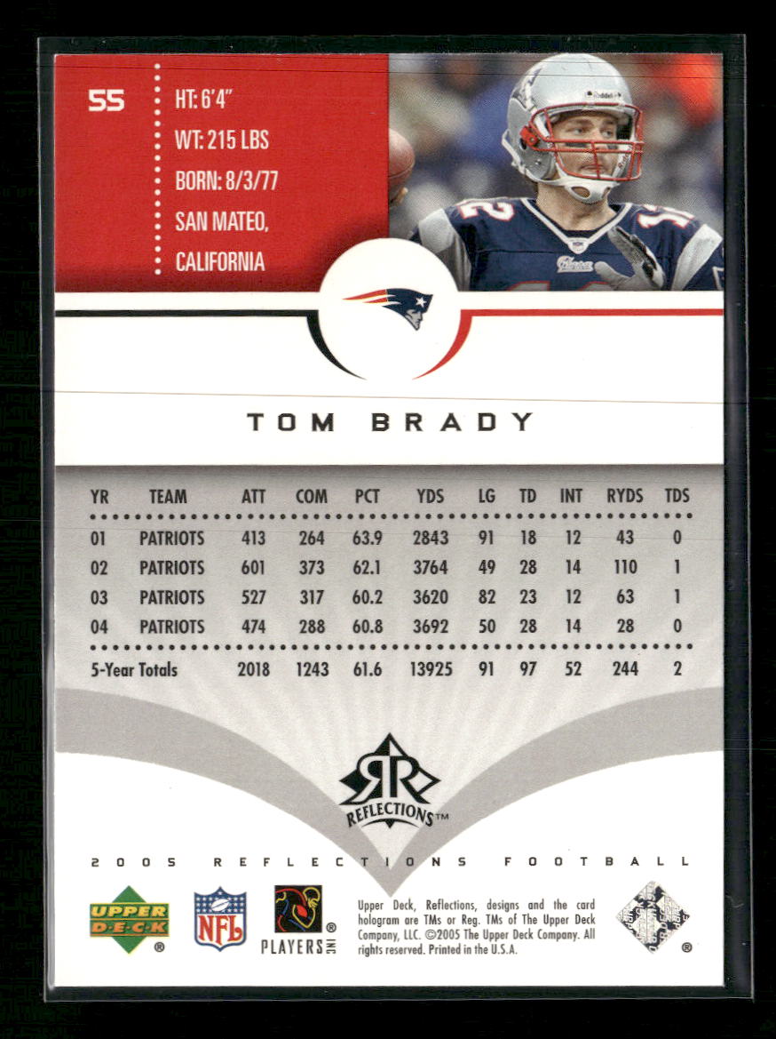 2005 Upper Deck Reflections Tom Brady #55