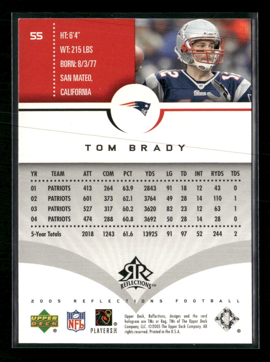 2005 Upper Deck Reflections Tom Brady #55
