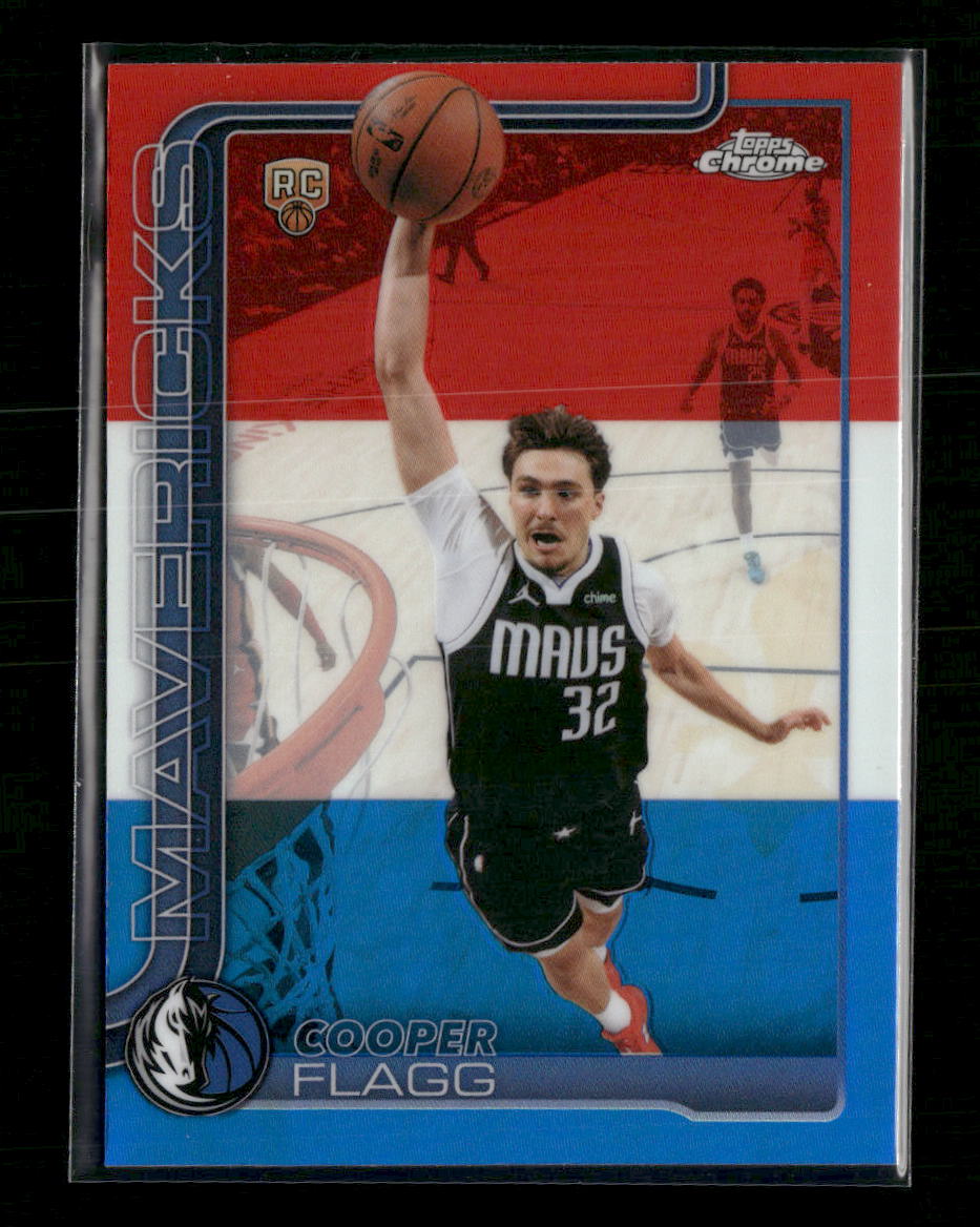 2025-26 Topps Chrome Update Red White and Blue Refractor Cooper Flagg RC #151