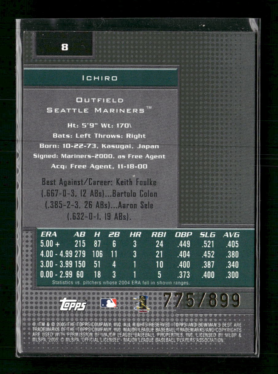2005 Bowman's Best Green Ichiro Suzuki #/899 #8