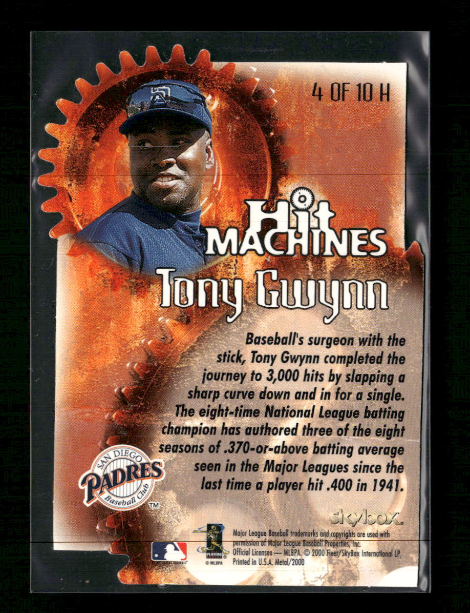2000 Metal Hit Machines Tony Gwynn #4 H