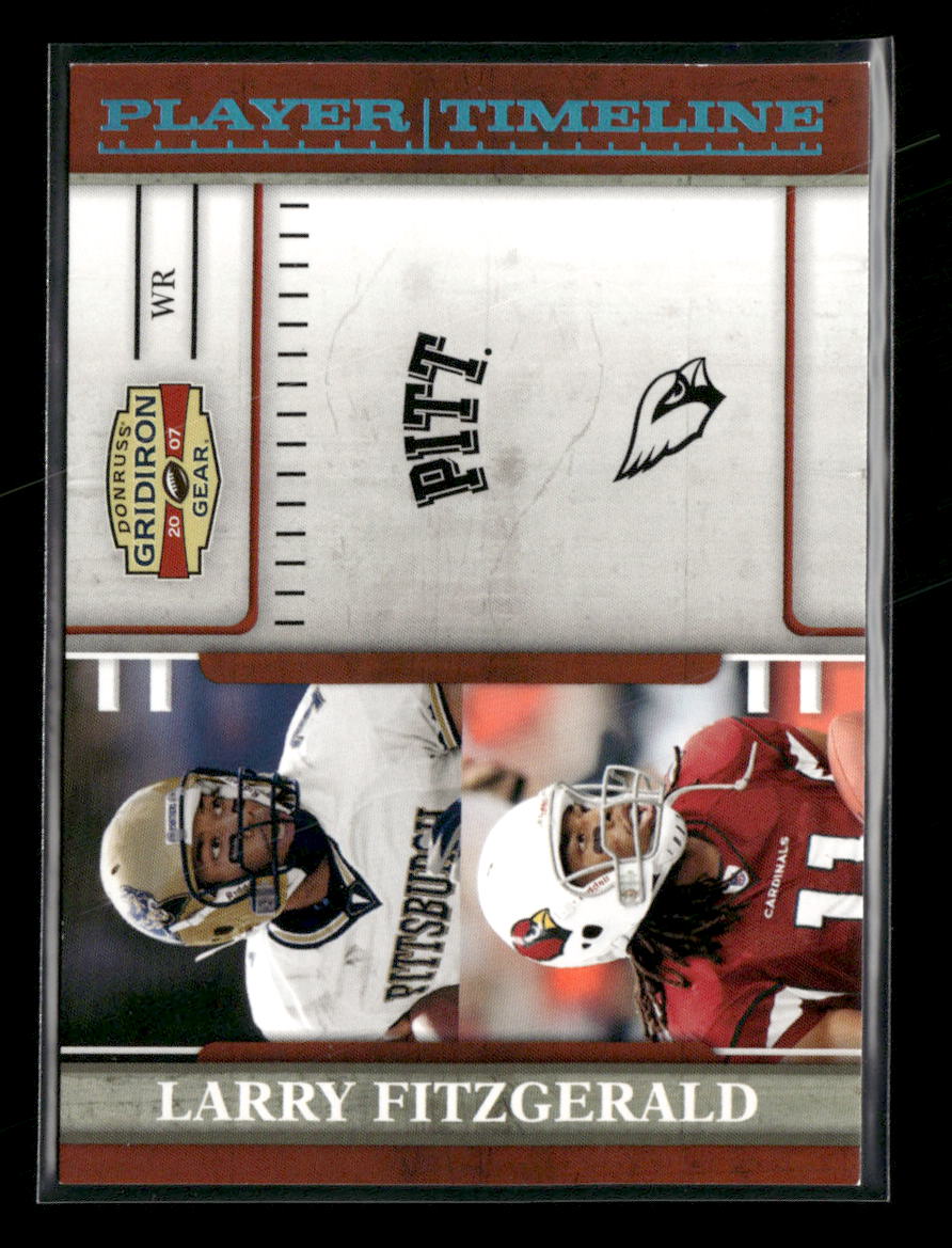 2007 Donruss Gridiron Gear Player Timeline Platinum Larry Fitzgerald #/25 #PT-2