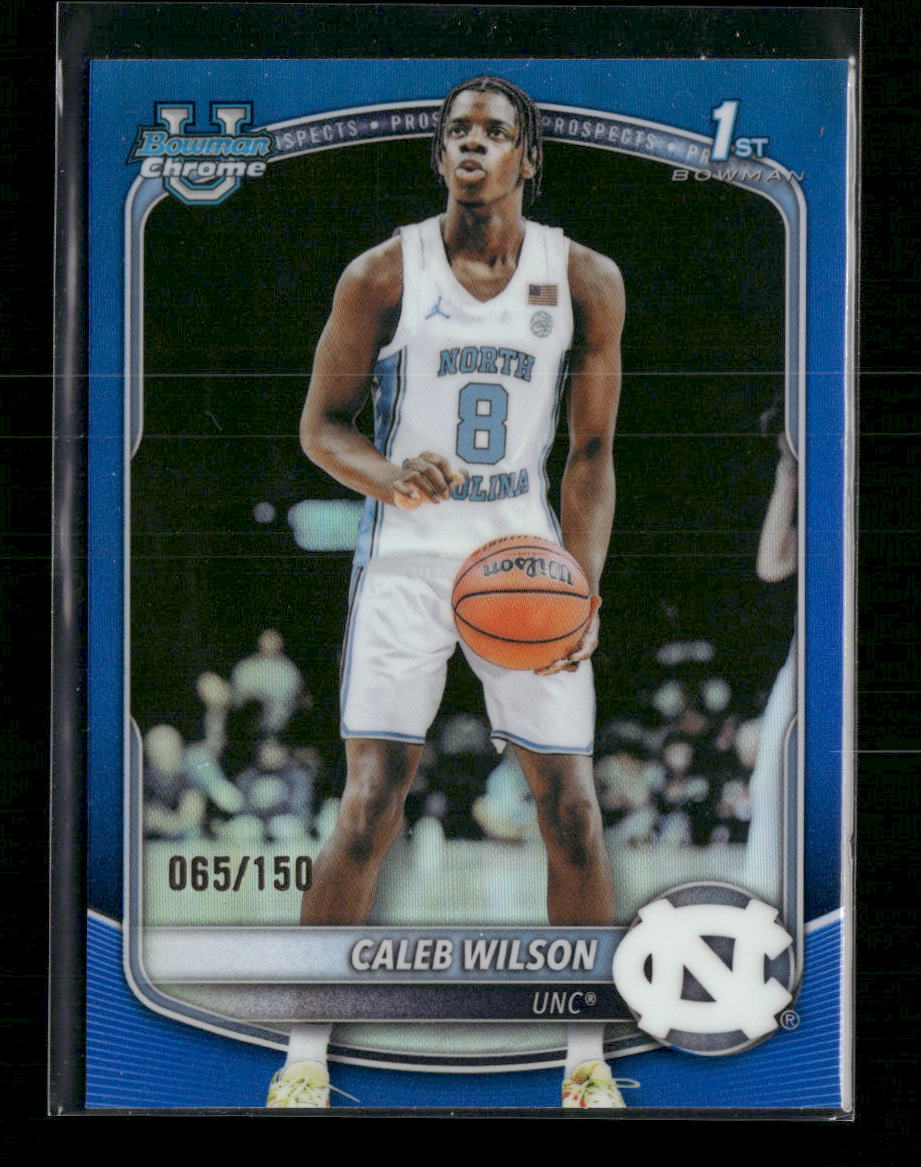 2025-26 Bowman Chrome Prospects Blue Refractor Caleb Wilson #/150 #BCP-83