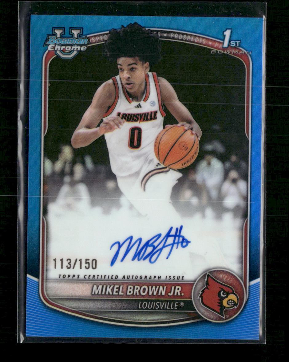 2025-26 Bowman Chrome Prospects Blue Refractor Mikel Brown Jr. #/150 #BCP-12