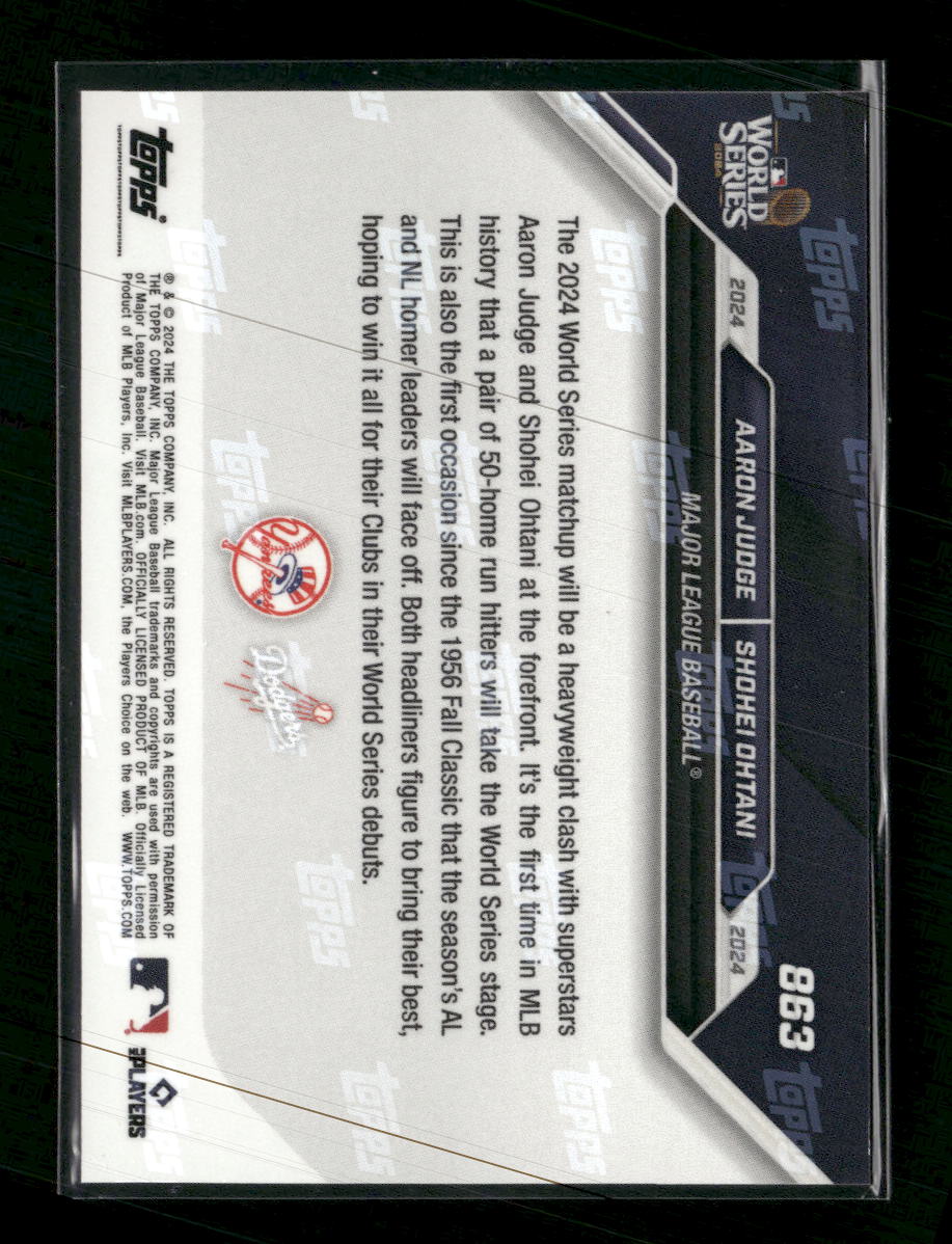 2024 Topps Now Aaron Judge / Shohei Ohtani #863